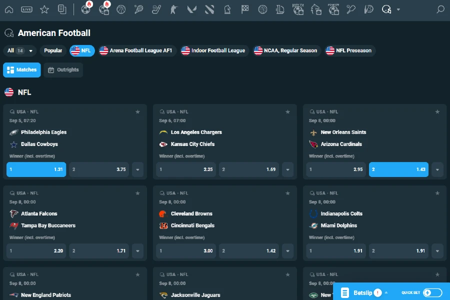 Amplia Cobertura de la NFL y el Fútbol Americano